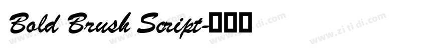 Bold Brush Script字体转换